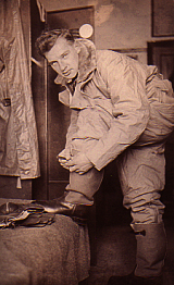 Alex preparing for a flying lesson